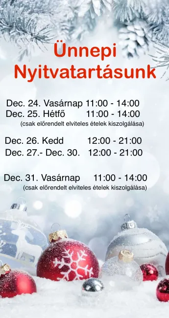 nyitvatartás